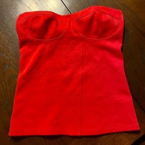 Moda International red bustier top